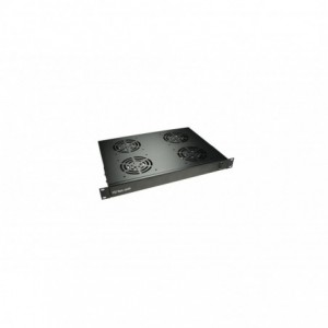 Acconet Fan Unit- 4 Fans- 1U- Black- Power Switch-