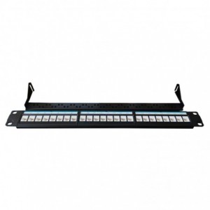 Acconet 24 Port RJ45 Patch Panel- 1U - Black