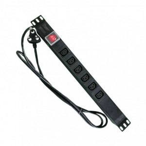 Acconet Power Distribution Unit- 1U- 6 way Female Kettle Cord