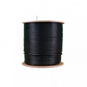 500m Roll- Black- Solid Copper- UV protected- SF/TP- CAT6 Cable (Outdoor Use)