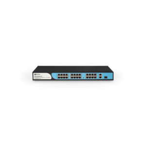 BDCOM 24-Port 100M PoE Switch (24-Port 100M PoE + 2 GE + 1 SFP) 280W PoE Budget