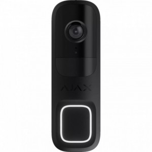 AJAX Security Outdoor Black 4MP WiFi Video Doorbell with PIR &amp;amp AI | AJAX-DB-B