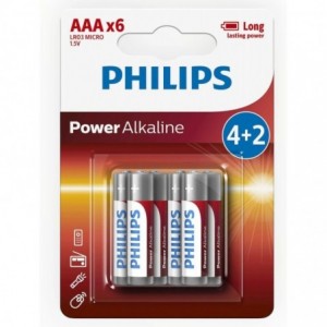 Philips Alkaline Aaa X6