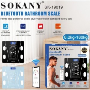 Sokany Blutooth Bathroom Scale Blck 180K