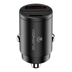Volkano Obscurix Series 30W PD Dual USB-A and USB-C Ultra Small Car Charger