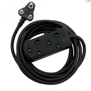 Ellies Side by Side Light Duty Extension Lead-5M-BK