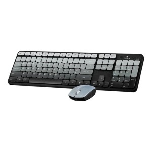 Volkano Prism Series BT Dual Mode Rechargeable Keyboard and Mouse combo - Grey