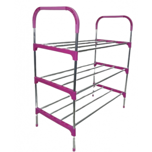 Nordic Wind 3TIER 12 Shoe Rack Steel Pnk