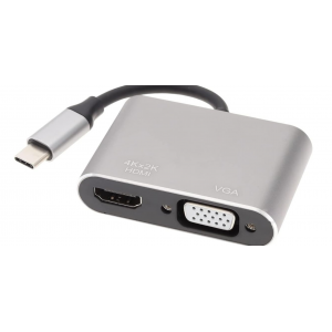 ADAPTOR - TYPE C toVGA+HDMI+TYPE C