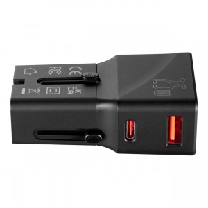 Volkano Globetrotter Series 25W Dual USB + Type-C Mini Travel Adaptor
