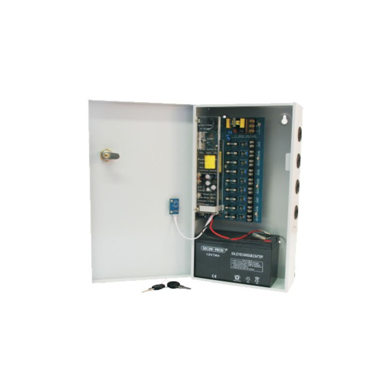 PSU - CCTV 9Way 8 Amp Distribution Box - Powerstore