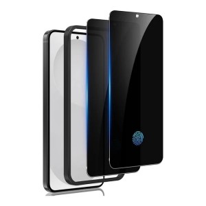 Tuff-Luv - Privacy Filter Tempered Glass - Compatible with the Samsung Galaxy S25 - Dark - Privacy Filter (5056560420418)