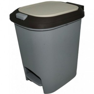 Casey 20 Litre Step On Pedal Waste Bin Grey