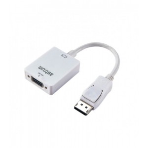 Astrum A38022-Q White Displayport to VGA Adapter