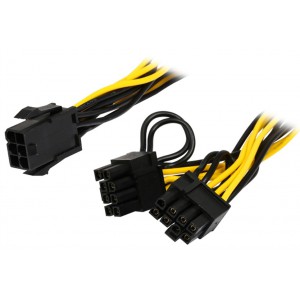 PCI Express Power Splitter Cable 6-pin to 2 x PCIe 8 (6+2) pin