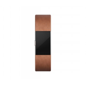 Fitbit Charge 2 Leather Band - Adjustable Replacement Strap - Brown, Large