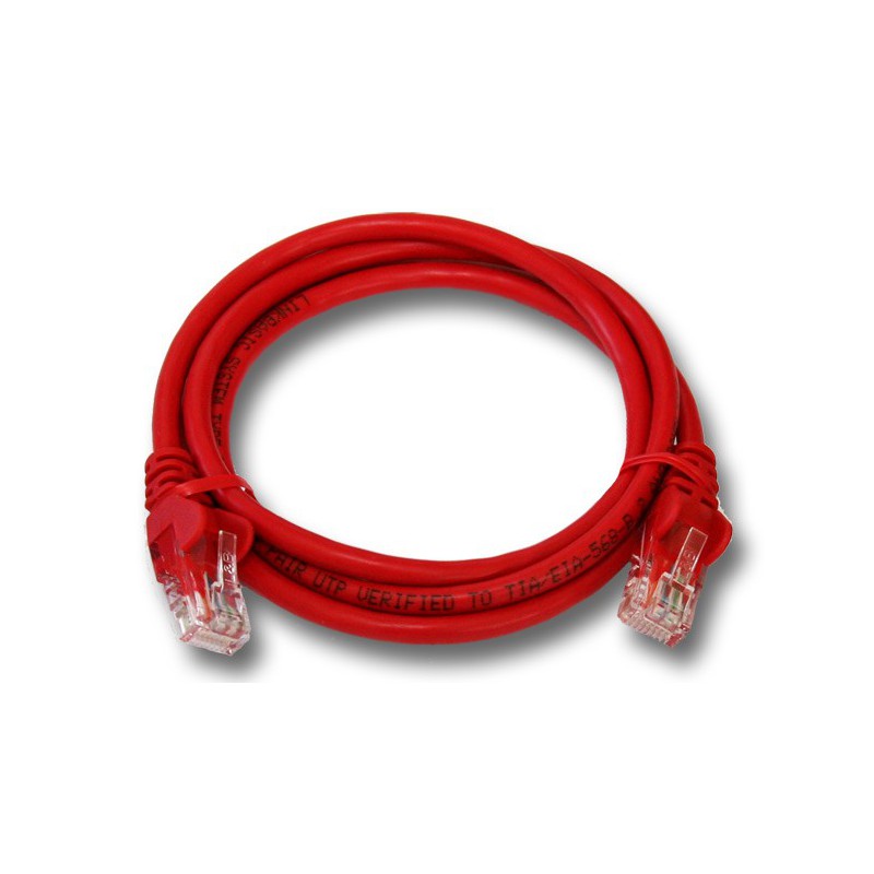 1M UTP Cat5e Flylead Red