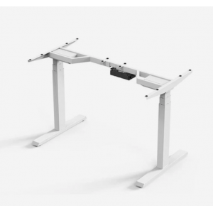 Brateck 3-Stage Dual Motor Electric Sit-Stand Desk Frame (M06-23D) - White