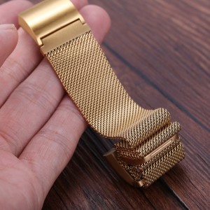 Fitbit Charge 2 Stainless Steel Band - Adjustable Replacement Strap - Milanese Gold