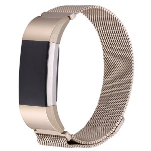Fitbit Charge 2 Stainless Steel Band - Adjustable Replacement Strap - Champagne Gold