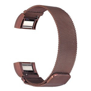 Fitbit Charge 2 Stainless Steel Band - Adjustable Replacement Strap with Magnetic Lock - Rose Gold