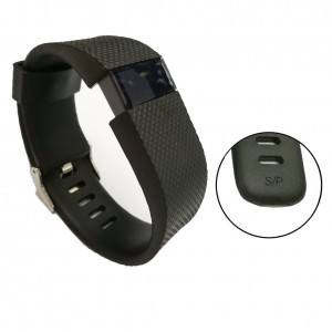 Fitbit Charge HR Band - Adjustable Replacement Strap - BLACK, Large