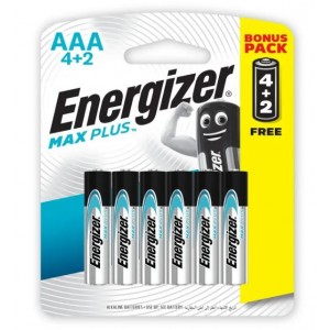 Energizer Battery Max Plus Aaa 4 + 2 Free 6 PACK