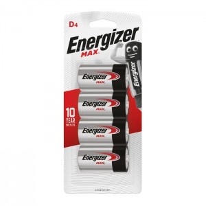 Energizer Battery Max D 4 PACK
