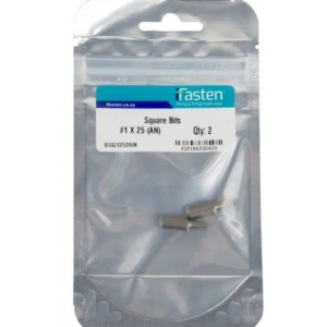 Ifasten Square Driver Bit Size 1 X 25MM 2 Pp