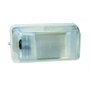 Rectangular Bulk Head Fitting 60W - B22 (White)