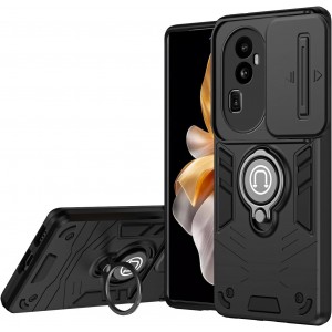Rugged Case with Kickstand &amp; Slide Camera Cover Compatible with Oppo Reno 10 Pro Plus 5G