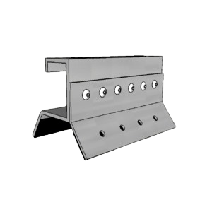 KD Solar 120mm short rail roof anchor for IBR flat roof A-frame mounting solution