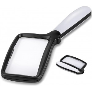 Foldable Handheld Magnifying Glass with Light