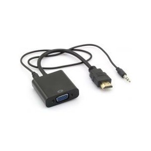 HDMI to VGA Adapter Audio cable Black