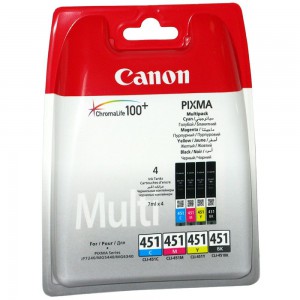 Canon CLi-451 Bk/C/M/Y Multi-Pack Ink Cartridges