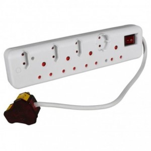Ellies 8-Way High Surge Multiplug 0.5m