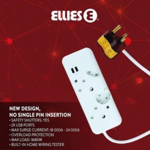 Ellies 4-Way High Surge Multiplug
