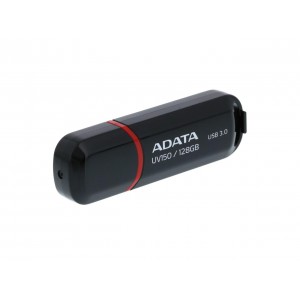 Adata 128GB UV150 Snap-on Cap USB 3.0 Flash Drive (AUV150-128G-RBK)