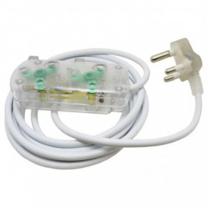 Ellies 2 Way Light Duty Coloured Extension Lead -3M
