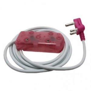 Ellies 2 Way Light Duty Coloured Extension Lead -3M