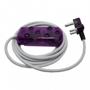 Ellies 2 Way Light Duty Coloured Extension Lead -3M