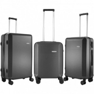 Travelwize Cyclone ABS 4-Wheel Spinner 3pc Luggage Set Granite