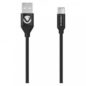 Volkano On-The-Go USB to Type-C 18W Braided 1m Cable black
