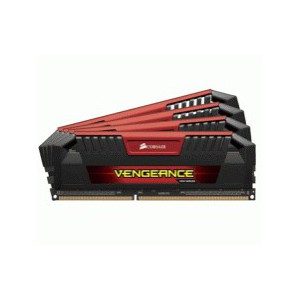 Corsair ME-C4VP26X12X4R 16GB (4X4GB) DDR3-2666 CL12  Black PCB+Heatsink With Red Accent Memory Module Kit