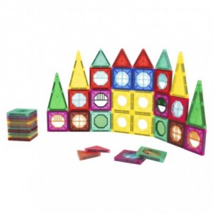 56 magnetic tiles- windows and stickers