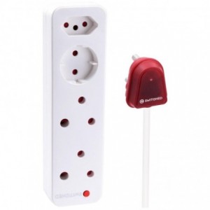 SWITCHED High Surge 4 Way Multiplug 5M 1140J