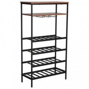 Everfurn Symphony Wine Rack- Steel Frame- Adjustable Feet