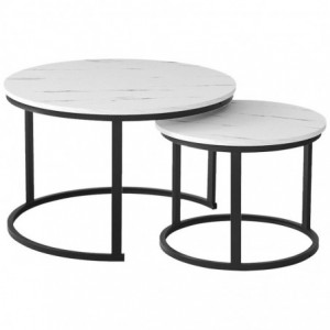 Everfurn Indus Nesting Coffee Table White 2 Piece