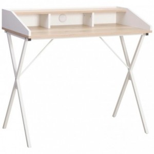 Everfurn Atlantis Office Desk- Melamine- Powder Coated Steel Frame
