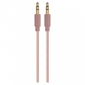 Premio braided AUX cable Rose Gold 2m